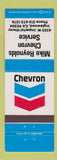 Matchbook Cover - Chevron oil gas Mike Reynolds Inglewood CA