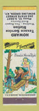 Matchbook Cover - Howard Texaco oil gas Bowling Green KY hillbilly