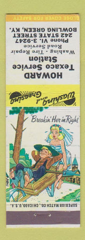 Matchbook Cover - Howard Texaco oil gas Bowling Green KY hillbilly