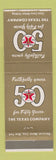 Matchbook Cover - Texaco oil gas 50th Anniversary
