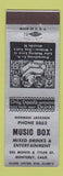 Matchbook Cover - Music Box Monterey CA