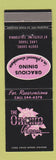 Matchbook Cover - Orchid Room Restaurant Lake Tahoe CA