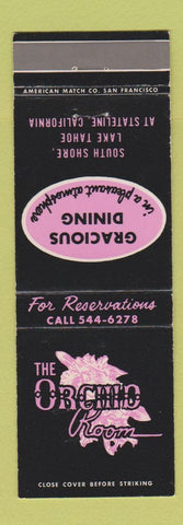 Matchbook Cover - Orchid Room Restaurant Lake Tahoe CA