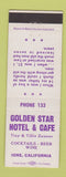 Matchbook Cover - Golden Star Hotel Cafe Ione CA low phone #