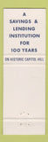 Matchbook Cover - Metropolis Building Association Washington DC 1966