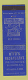 Matchbook Cover - Otto's Restaurant Washington DC
