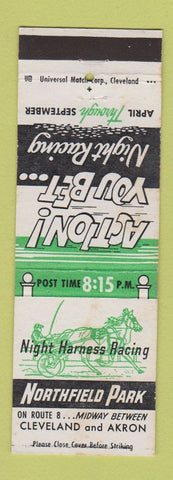 Matchbook Cover - Northfield Park OH Horse Racing
