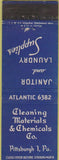 Matchbook Cover - Janitor Supply Chemicals Pittsburgh PA