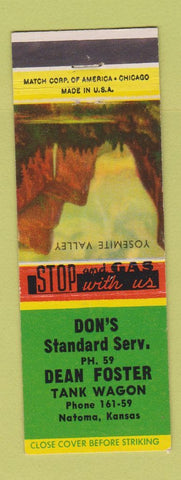 Matchbook Cover - Don's Standard oil gas Natoma KS