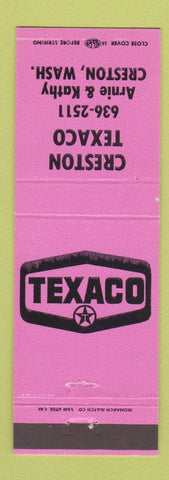 Matchbook Cover - Texaco oil gas Creston WA