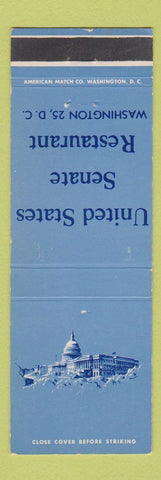 Matchbook Cover - United States Senate Restaurant Washington DC