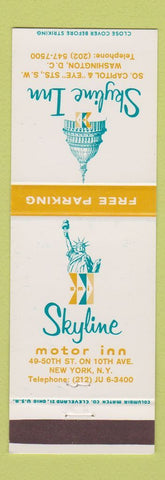 Matchbook Cover - Skyline Inn Washington DC New York City