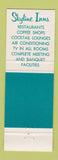 Matchbook Cover - Skyline Inn Washington DC New York City