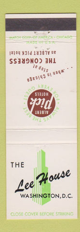 Matchbook Cover - Lee House Washington DC Albert Pick