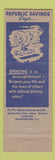 Matchbook Cover - Republic Savings Loan Washington DC