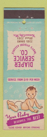 Matchbook Cover - Diaper Service Kansas City MO