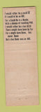 Matchbook Cover - Dick's BBQ Inn Sikeston MO