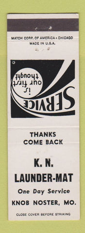 Matchbook Cover - KN Laundry Knob Noster MO