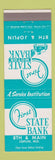 Matchbook Cover - First State Bank Joplin MO