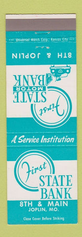 Matchbook Cover - First State Bank Joplin MO