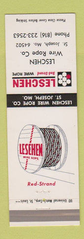 Matchbook Cover - Leschen Wire Rope St Joseph MO