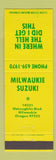 Matchbook Cover - Milwaukie Suzuki Motorcycles Milwaukie OR