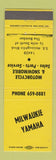 Matchbook Cover - Milwaukie Yamaha Motorcycles OR Snowmobiles