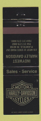 Matchbook Cover - Harley Davidson Motorcycles Plainfield IN