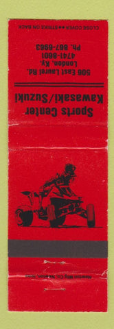 Matchbook Cover - Kawasaki Suzuki Motorcycles London KY