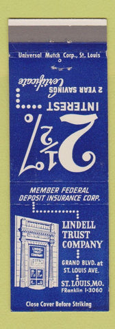 Matchbook Cover - Lindell Trust Company St Louis MO