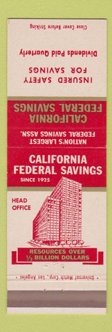 Matchbook Cover - California Federal Savings CA