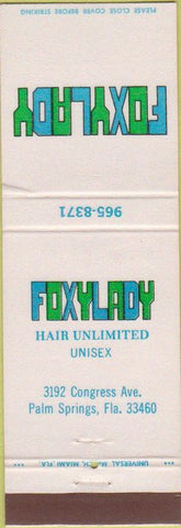 Matchbook Cover - Foxylady Hair Stylist Palm Springs FL