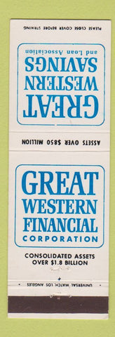 Matchbook Cover - Great Western Savings Loan Beverly Hills Santa Ana CA