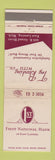 Matchbook Cover - First NATional Bank East Lansing MI