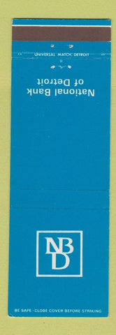Matchbook Cover - National Bank of Detroit MI