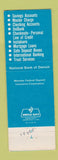 Matchbook Cover - National Bank of Detroit MI