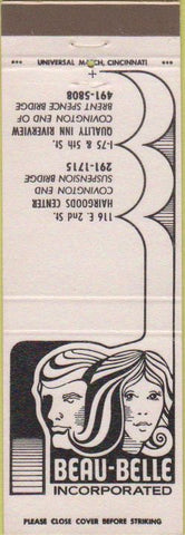 Matchbook Cover - Beau Belle Inc Hair SalonCovington KY