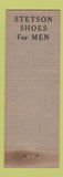 Matchbook Cover - Stetson Shoes CJ Crego Harrisburg PA
