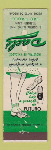 Matchbook Cover - Dacle Shoes Sao Paulo Brazil