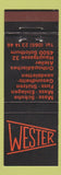 Matchbook Cover - Webster Shoes Switzerland