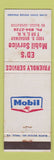 Matchbook Cover - Mobil oil gas Ed's Truth or Consequences NM WEAR