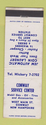 Matchbook Cover - Conway oil gas Mobil Conway NH