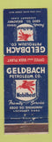 Matchbook Cover - Geldbach Mobil oil gas