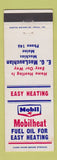 Matchbook Cover - Mobil oil gas EG MacLauchlan Machias ME heating
