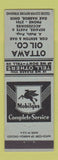 Matchbook Cover - Ottawa Mobil oil gas Oak Harbor OH