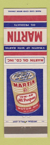 Matchbook Cover - Martin oil gas CHAIN
