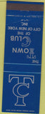 Matchbook Cover - Town Club of New York City