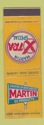 Matchbook Cover - Martin Xtra Special oil gas WEAR