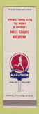 Matchbook Cover - Marathon oil gas Terre Haute IN