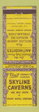 Matchbook Cover - Skyline Caverns Front Royal VA